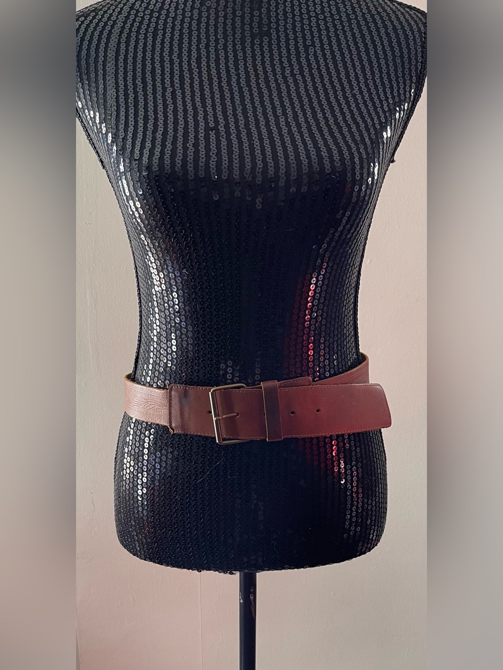 H&M Tan Leather Belt Size 31-32